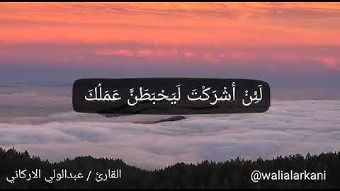 "ولقد أوحي إليك وإلى الذي من قبلك" مقطع من سورة الزمر بصوت القارئ عبدالولي الاركاني
