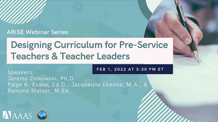ARISE Webinar: Designing Curriculum for Pre-Service Teachers and Teacher Leaders