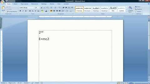 How to Use Superscripts in Microsoft Word 2007
