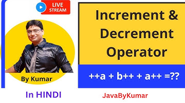 Increment & Decrement Operators in Java (Pre & Post Increment) With Example (IN HINDI)