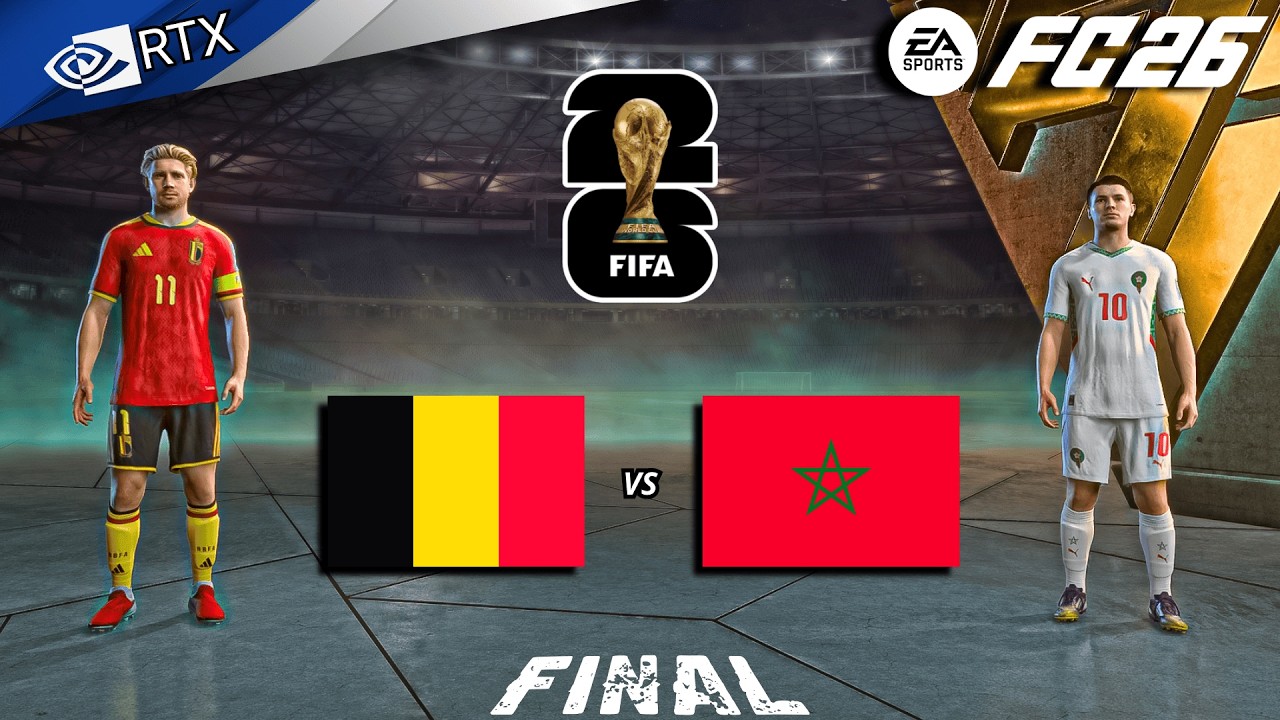 ФК 26 - Бельгия против Марокко, Лукаку, Диас | Финал чемпионата мира по футболу FIFA, полный матч...