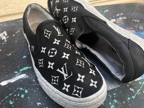 How To make Custom Louis Vuitton X Vans! (EASY) 