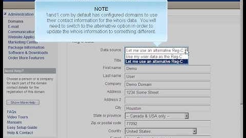 Preparing a domain for transfer from 1and1.com