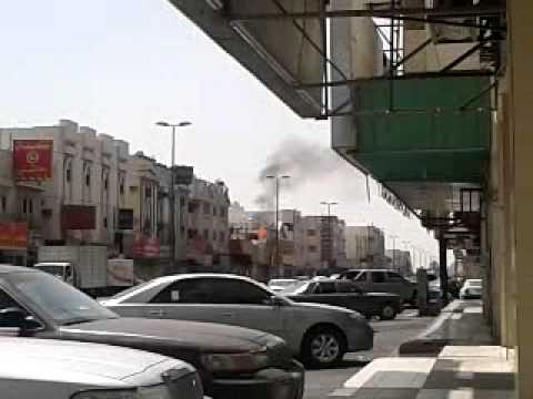 حريق في حي العليا تبوك