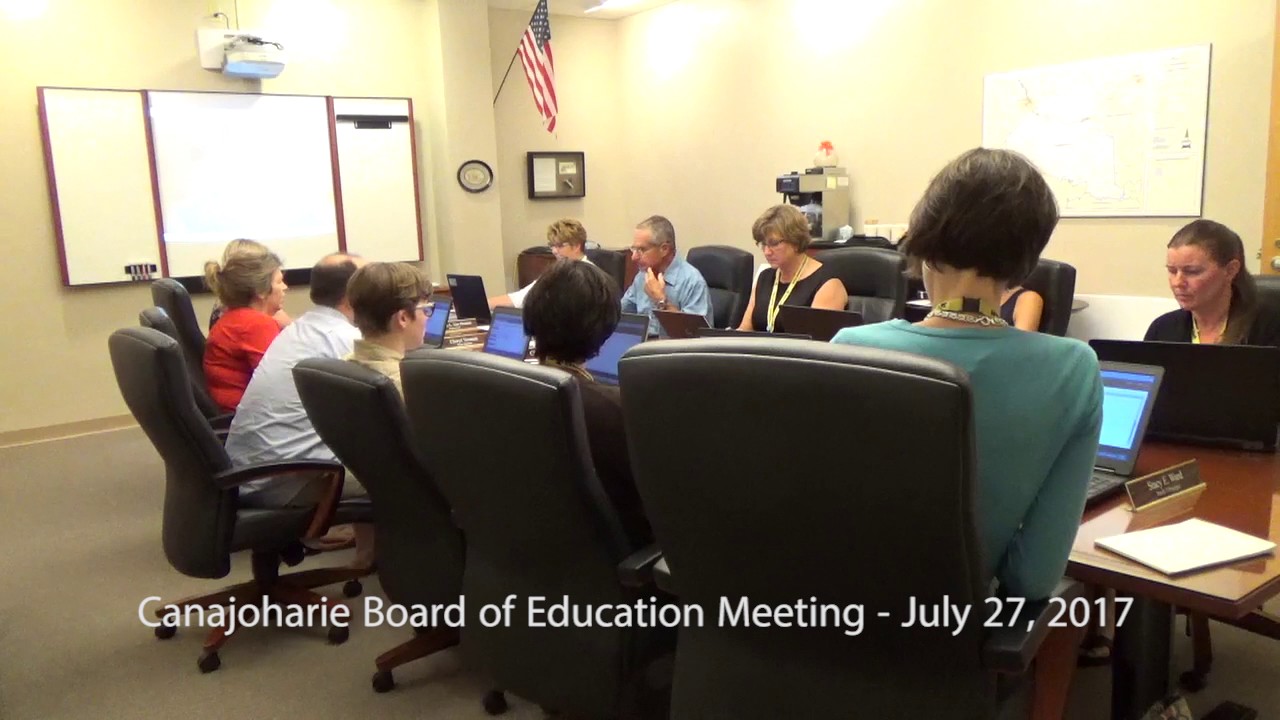 Canajoharie Board of Education Meeting July 27, 2017 YouTube