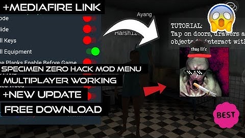 SPECIMEN ZERO l HACK MOD MENU l +NEW UPDATE l FREE DOWNLOAD l +MEDIAFIRE LINK