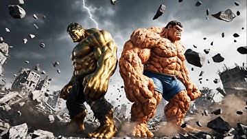Golden Hulk vs The Thing: The Unstoppable vs The Immovable 4K
