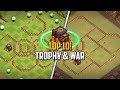 Top 10 town hall 10 th10 trophywar base layout  copy link 2024  clash of clans