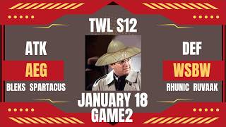 【ROME2】TWL | WSBW(DEF) vs AEG(ATK) Game2 | Shock Cav AFK Till Late Game?!