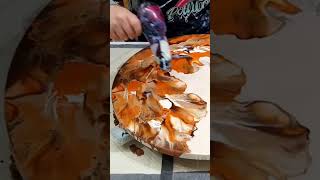 Autumn inspired acrylic Blowout #art #arttutorial #autumn