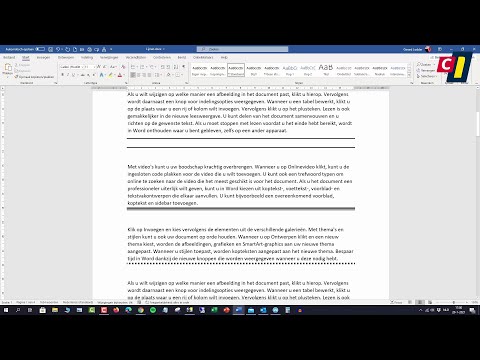 Word - Lijnen invoegen