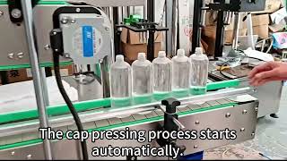 Automatic Bottle Capping Machine Test | Cap Pressing & Inner Plug Inserting