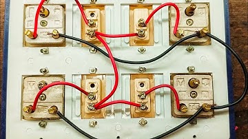 हिंदी | How to make an extension box | 4 Sockets+4Swithes box wiring | Trending Extension box wiring