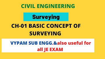 surveying for vyapam sub engineer। lec-04 (CH-01)for dfccil ।।for ssc je ।।Basic concept of survey//