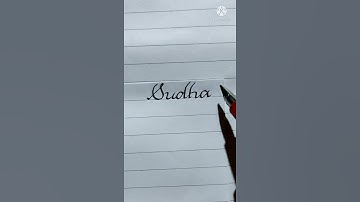 Sudha - name in cursive handwriting | #shorts #handwriting #englishwriting #cursivewriting