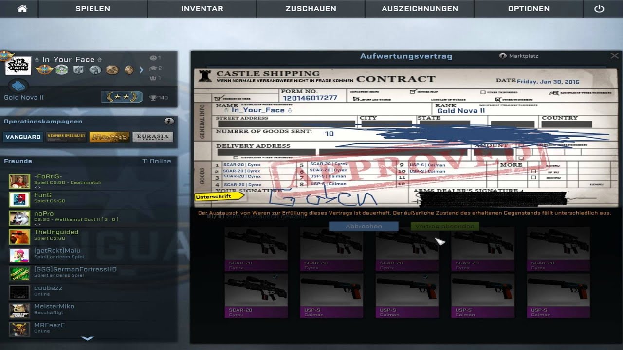 CSGO: Trade up contract Vulcan vs. Desert Strike [GER] - YouTube