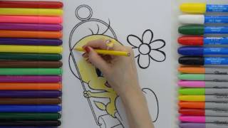 Tweety Bird  Coloring Pages  | Disney Cartoon For Kids | Education Videos  For Learning  Colors