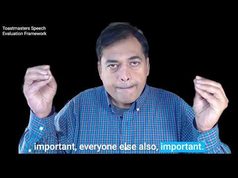 Toastmasters Speech Evaluation Framework