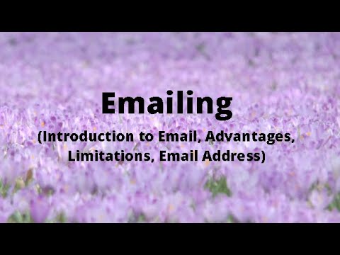 Emailing (Email, Working, Attachment, Advantages/Limitations, Email Address)-BZU Course (COMP101)