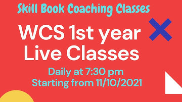 WCS Live Class -1 | WCS 1st year for all trade | Daily at 7:30pm | Complete course | ITI Exam 2021