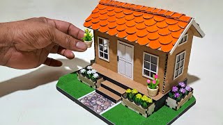 MEMBUAT MINIATUR RUMAH DARI KARDUS #117 RUMAH SEDERHANA