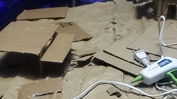Cardboard medieval village from scratch.....medieval dock house with crane
