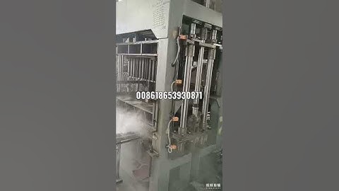 QT5-15 Full automatic cement hollow block brick machine tested in Chile