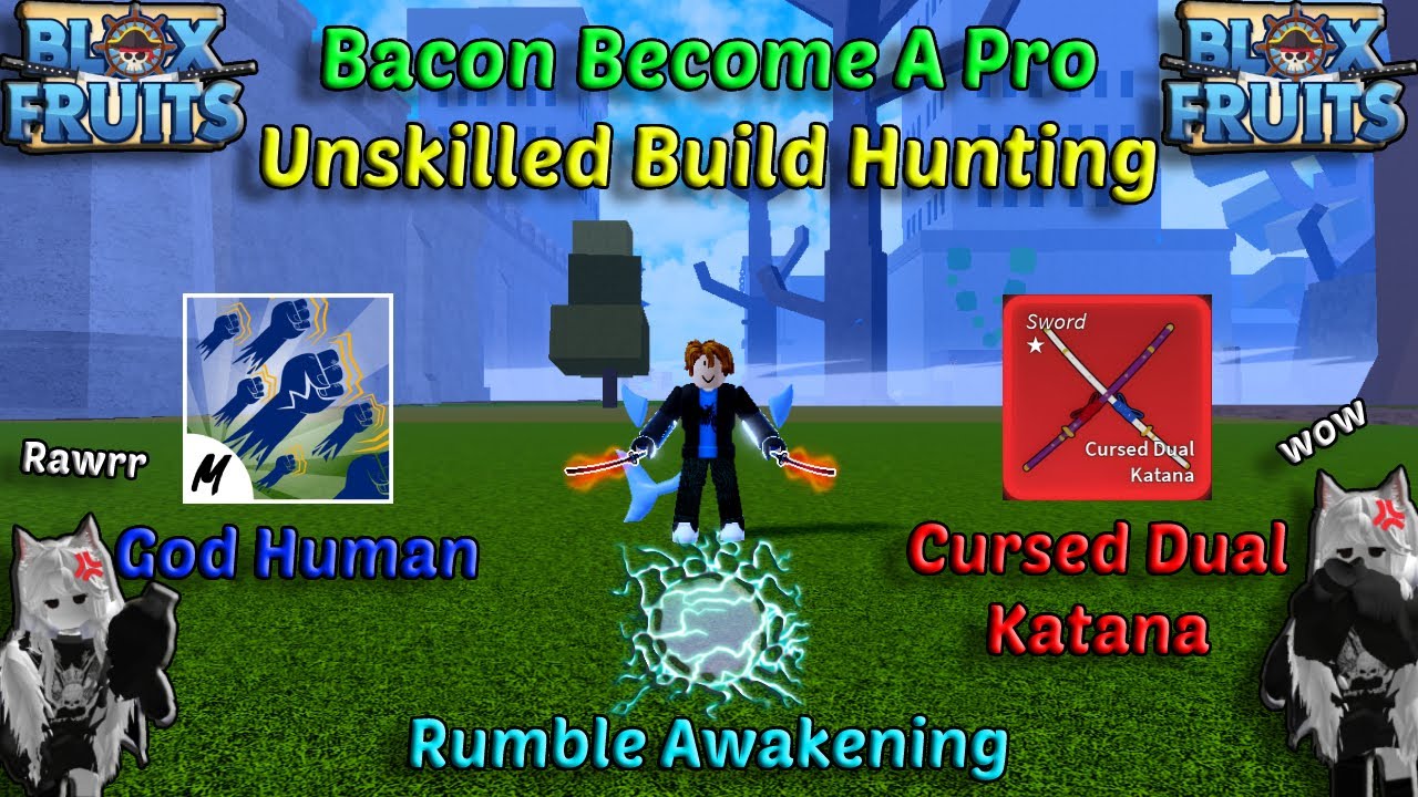 Bacon Become A Pro Rumble + God Human + CDK (Blox Fruits Bounty Hunting)  Road to 30M Honor 