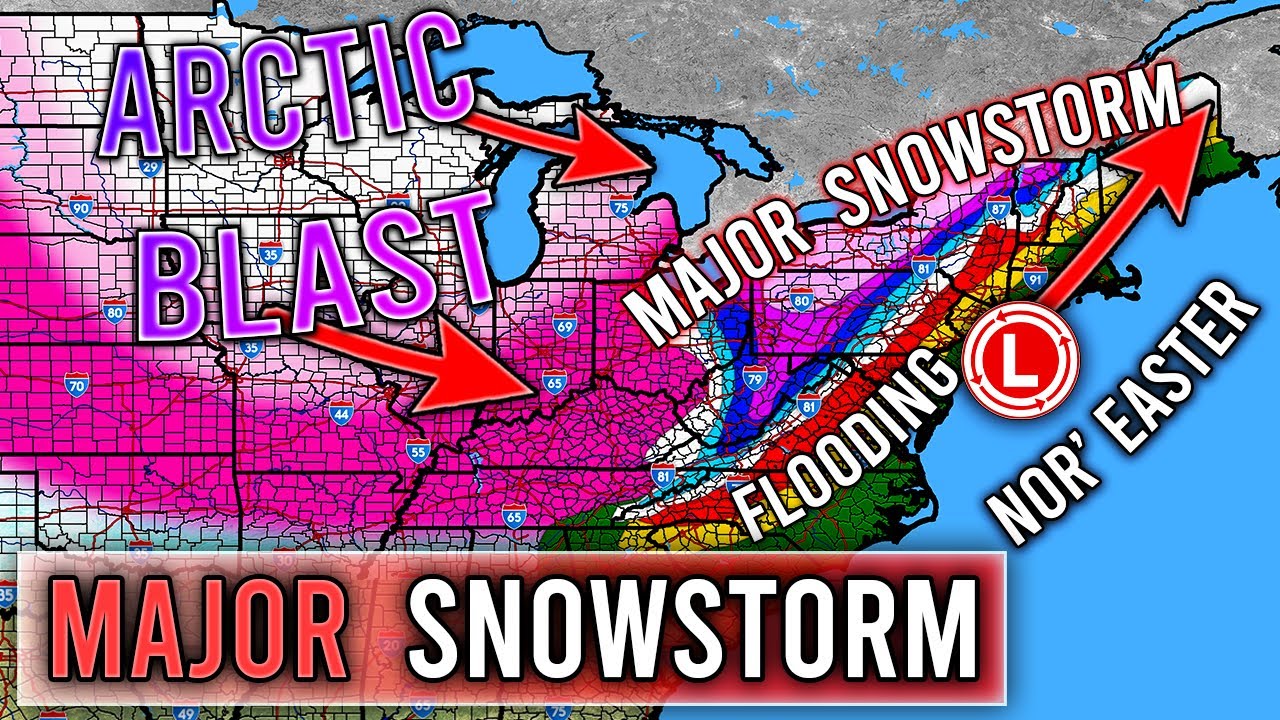 Upcoming Major Snowstorm... Huge Arctic Blast, Nor' Easter, Snow ...