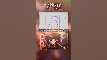 Storyboard vs Final Animation: TakeOut #animation #oc #ocanimation #storyboard