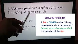 Binary Operations using Table, CLOSURE, MMW Part 2