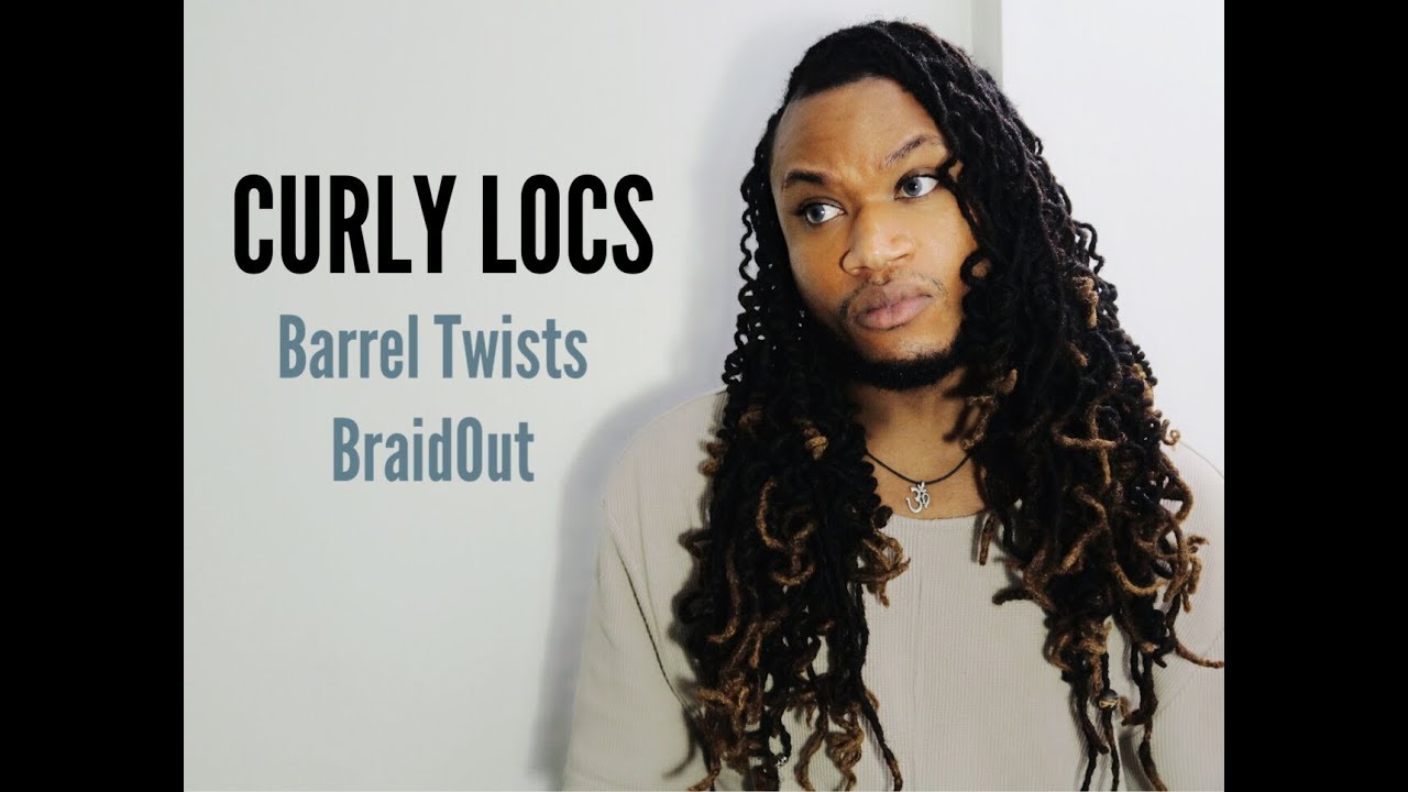 Curly Locs For Men Barrel Twists Braidout