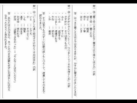 堤中納言物語 このついで 練習問題3解説 Youtube