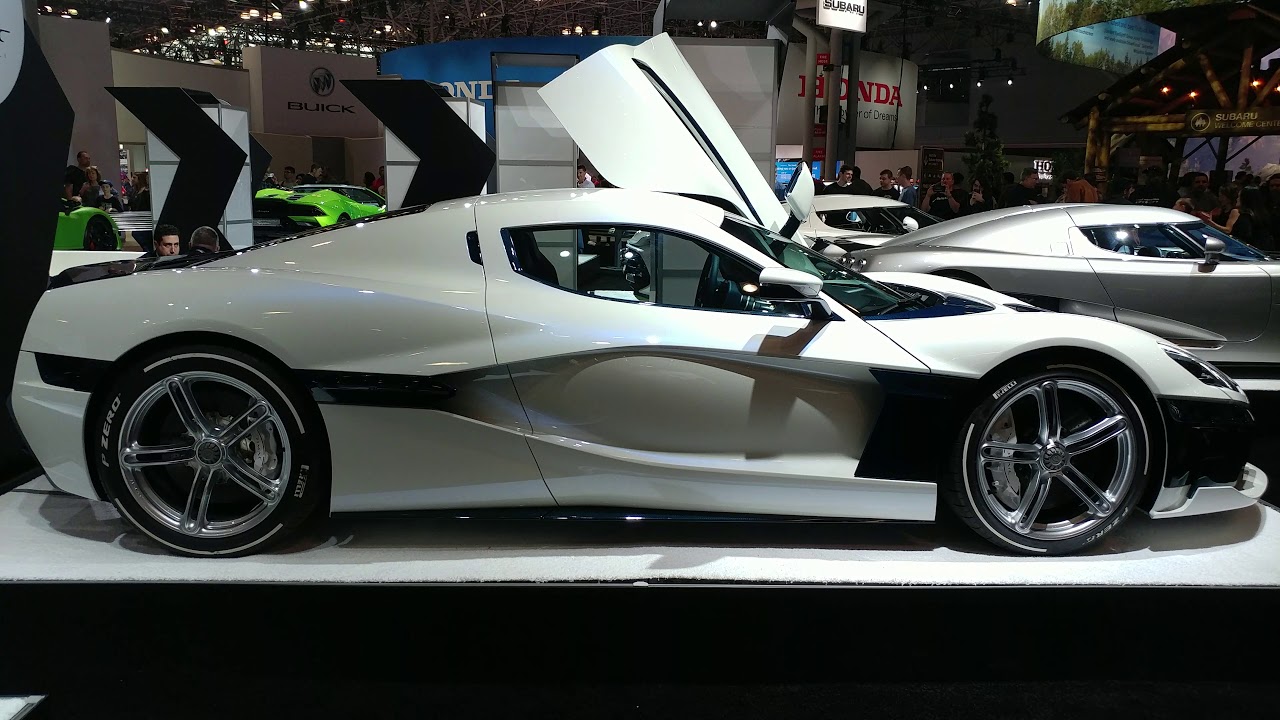 2019 ELECTRIC GALACTIC WHITE RIMAC AUTOMOBILI CONCEPT 2 @ 2019 NY AUTO SHOW