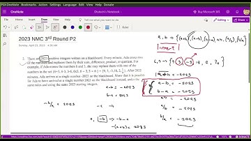 2023 NMC 3rd Round Problem 2 Solution