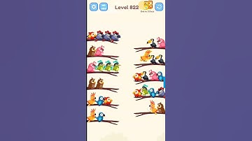 Bird sort game level 822 solution #shorts