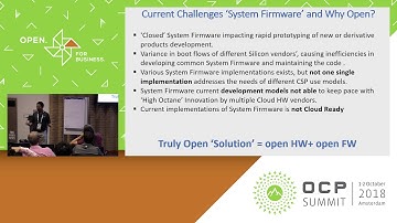 OCPREG18 - OCP Open System Firmware OSF Intro and Progress Update