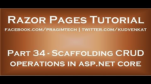Scaffolding CRUD operations in asp net core