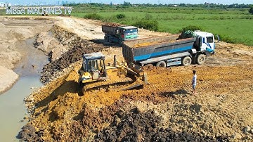 WONDERFUL TECHNIQUES POCCESSING THE MACHINERY ! POWER STRONG PERFECT BULLDOZER KOMATSU D53P