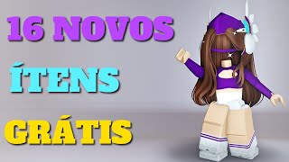 COMO PEGAR 16 ITENS GRÁTIS NO ROBLOX!