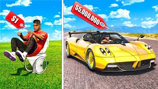 Xe $1 vs  $5.000.000 Trong GTA 5! (Mods)
