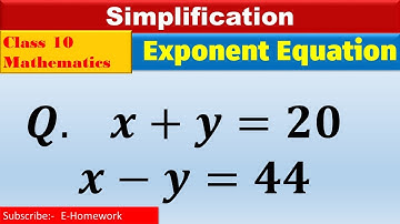 Nice Algebra Math Simplification ||  Find the Value of X and Y