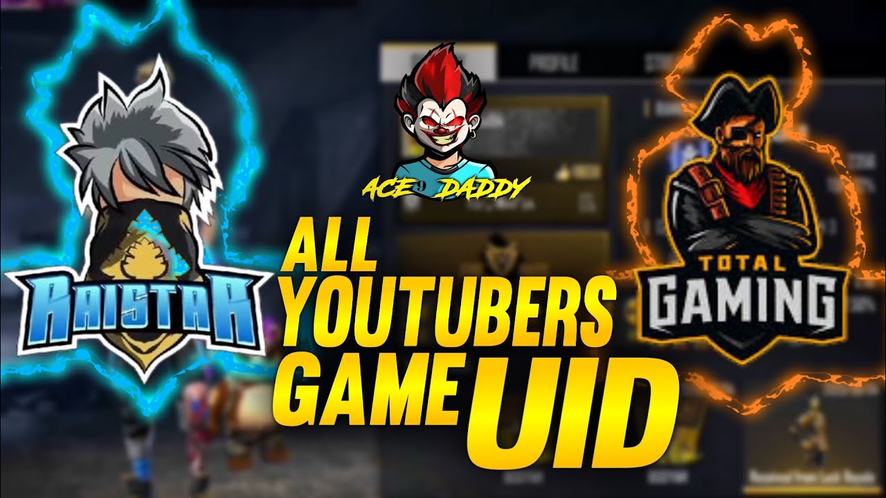 ALL INDIAN YOUTUBERS GAME UID AJJUBHAI94 RAISTAR GYANGAMING 