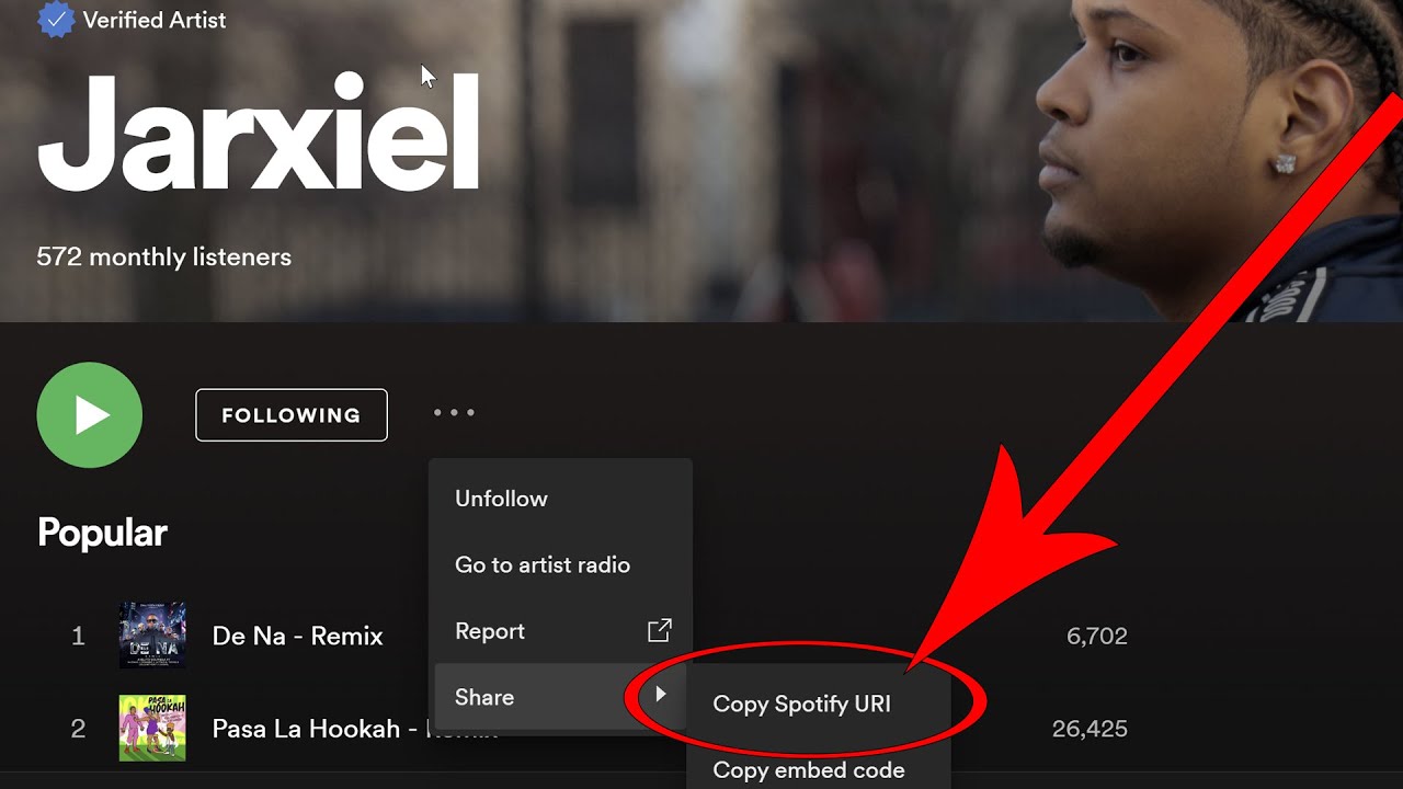 How To Find Spotify Artist URI 2021 - How to get your Spotify Uri For