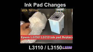 Epson L3250 L3210 L3110 ink pad Replace box reset service epson