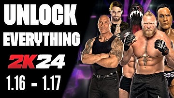 UNLOCK EVERYTHING IN WWE 2K24 PATCH 1.16 - 1.17 ft. TRIBUTE TOOL