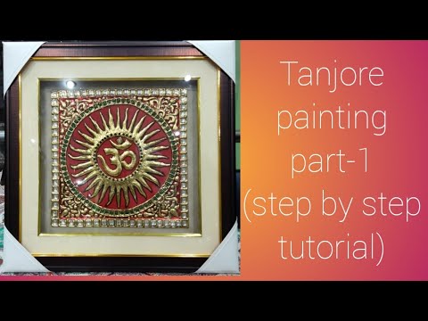 Como fazer Tanjore / step Tanjore pintura a passo tutorial / pronto para embarcar Tanjore / coning (Parte 1)