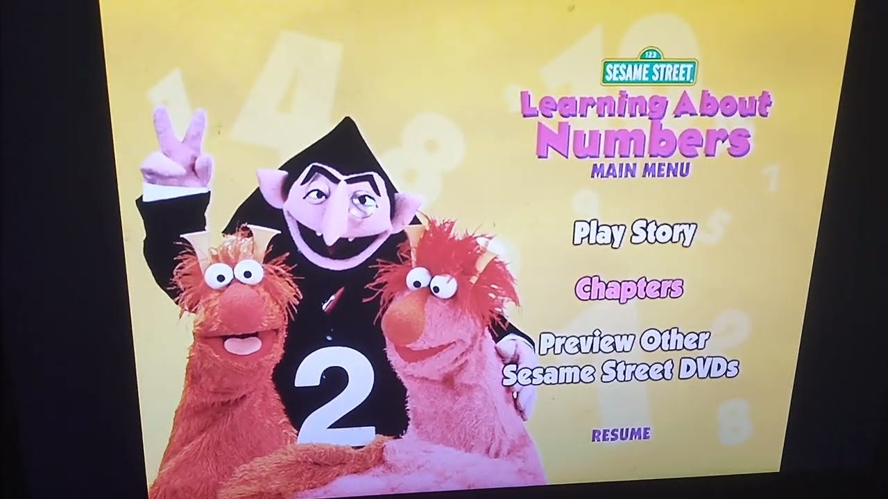 Sesame Street learning about numbers 2004 dvd menu - YouTube