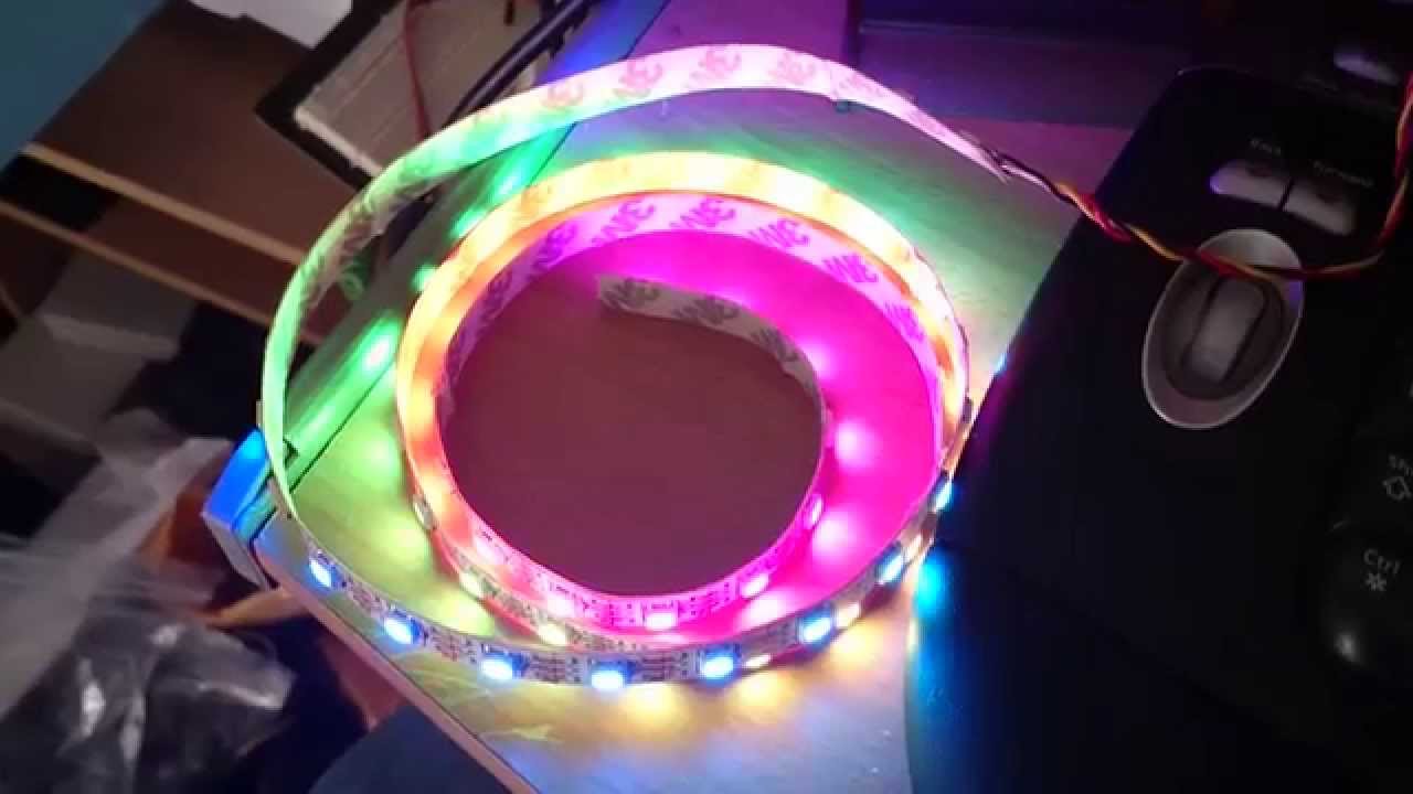 Arduino nano with WS2812B LED strip light 