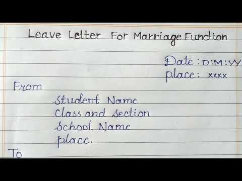 Leave Letter For
